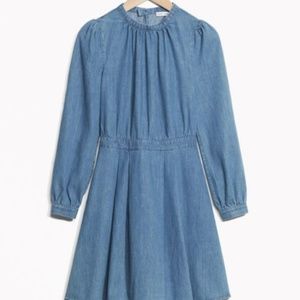 & Other Stories Fitted Waist Denim Dress
